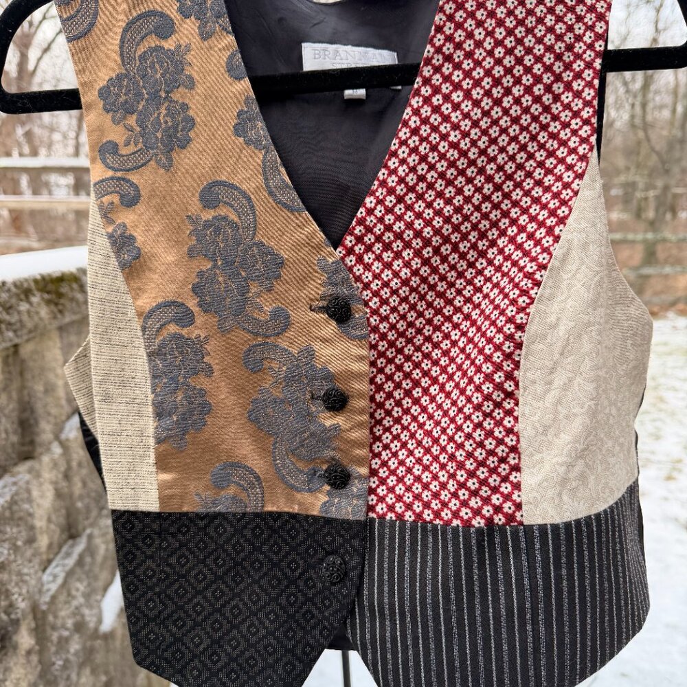 Vintage Velvet & Sheer Floral Strapless Mini Dress - Picture 4 of 7